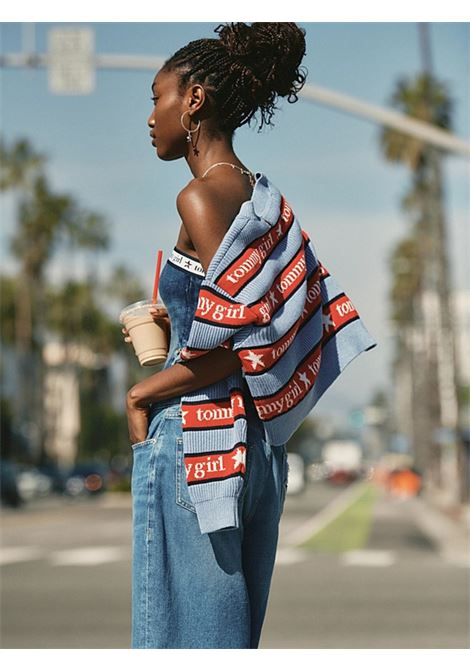 Pullover Tommy Girl relaxed fit a righe Tommy Hilfiger | DW0DW21235C3Q